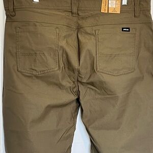 Prana Stretch Brion Slim Straight Hiking Pants Slate Green Men's 40x32 NWT's